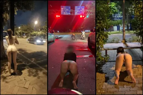 [Hot] Múi mít siêu dâm public cực bạo trần truồng giữa lòng SG đông xe qua lại