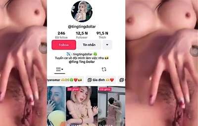 Clip Sex Tiktoker Tingtingdollar Live Show Hàng Vú Khủng Móc Bướm Trong Nền Nhạc Remix