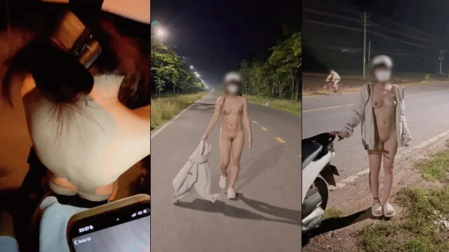 Em gái thích phô dâm đi dạo