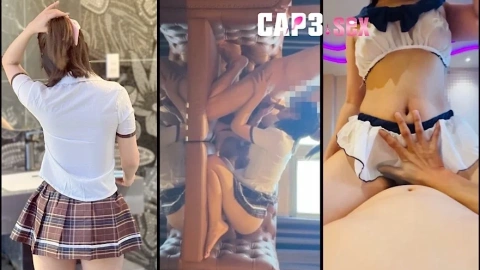 Thảo Vy - Tân Phú gái miền Tây quê Đồng Tháp cực xinh cosplay nữ sinh hầu hạ phục vụ anh trai mưa hết nắc doggy cưỡi ngựa rên la
